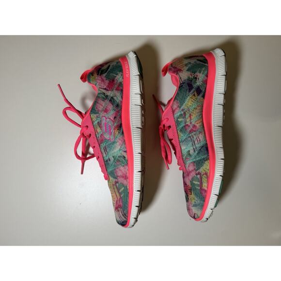 Skechers Flex Appeal Floral Bloom 12061 in Pink Multi Size 7.5 - Picture 4 of 8